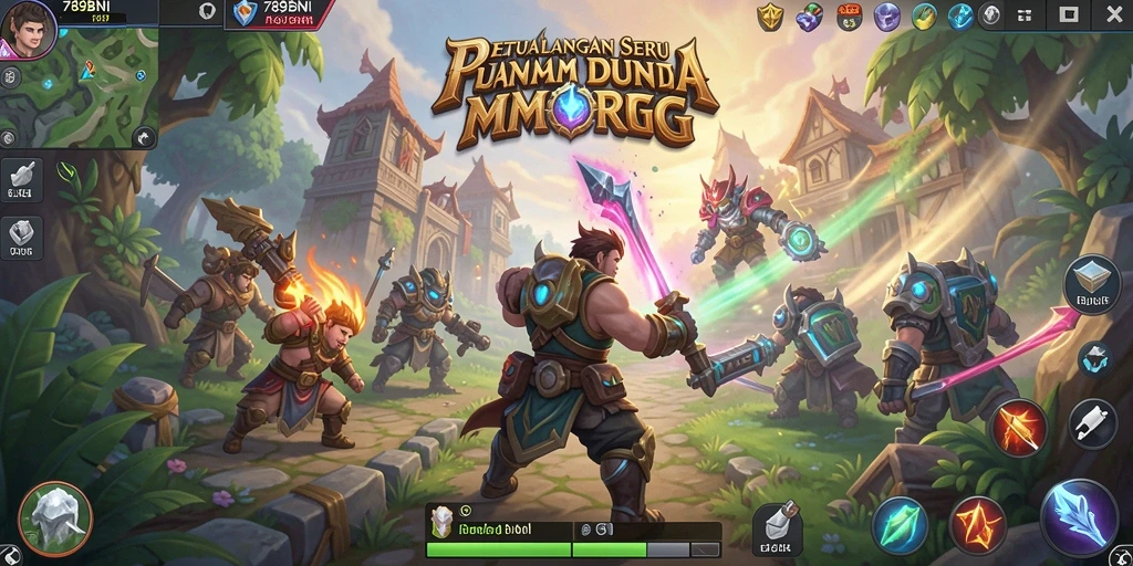 Gameplay seru dalam dunia fantasi MMORPG 789BNI.