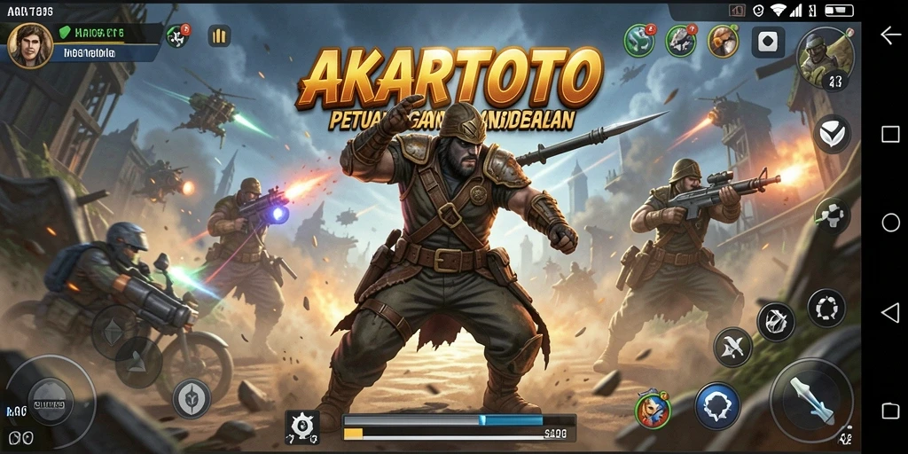 Screenshot menunjukkan aksi mendebarkan dari gameplay AKARTOTO.