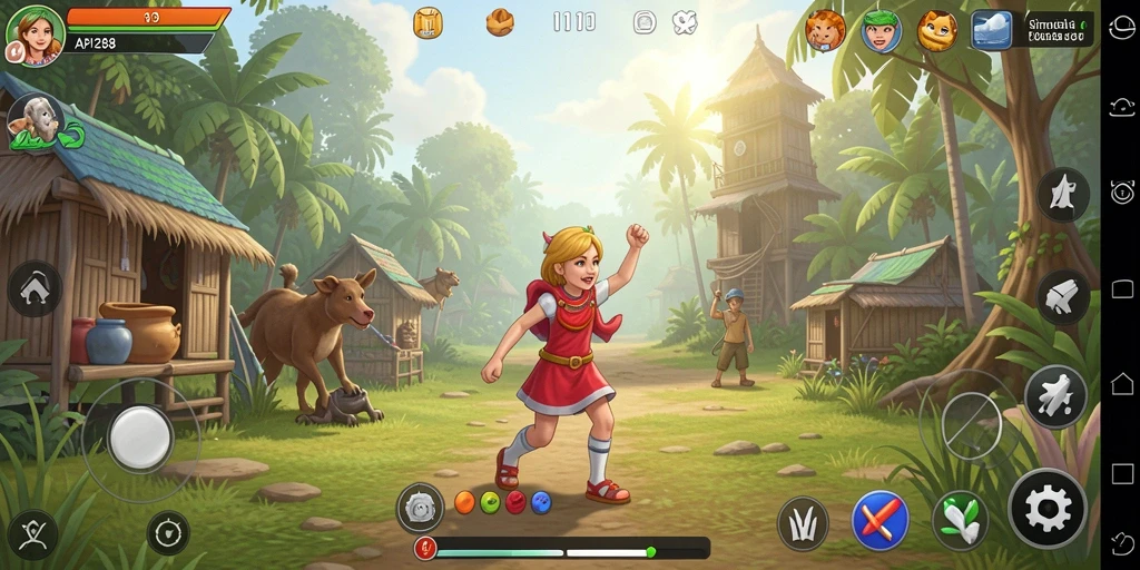 Tampilan gameplay menawan dari API288 dalam simulasi kehidupan virtual.