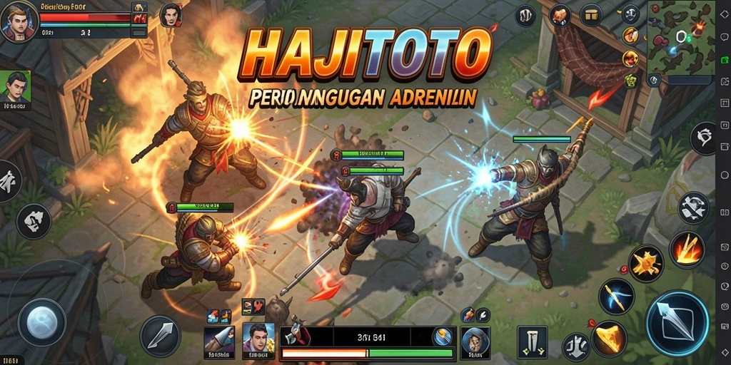 Gameplay intens HAJITOTO dengan pertarungan epik.