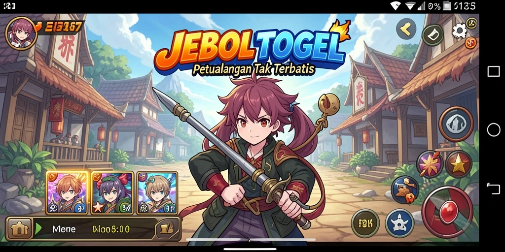 Tangkapan layar gameplay JEBOLTOGEL yang menampilkan karakter Anime yang dinamis.