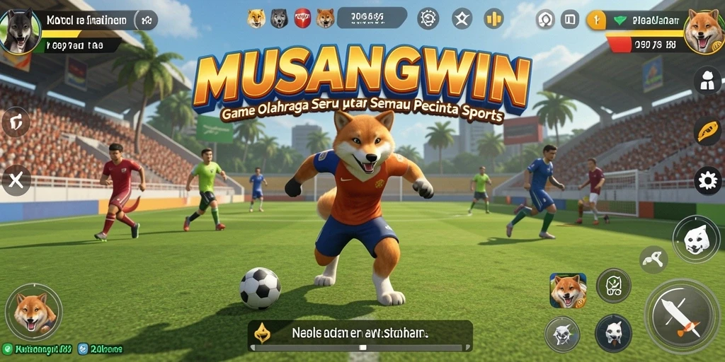 Tampilan menarik dari gameplay seru MUSANGWIN yang menguji keterampilan olahraga.