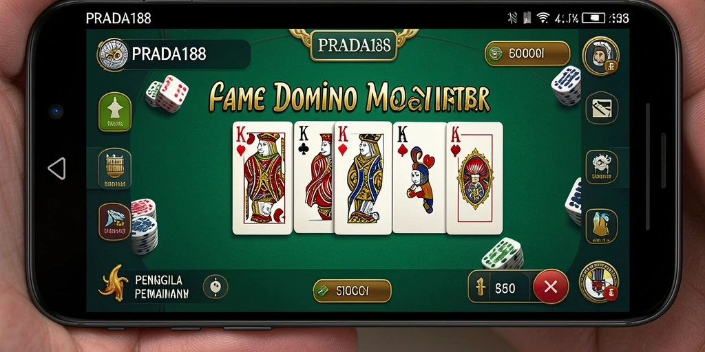 Tampilan gameplay menarik dari PRADA188 yang menampilkan keseruan bermain domino.