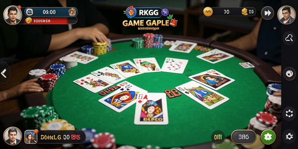 Screenshot gameplay Gaple yang seru dan interaktif di RKGG.