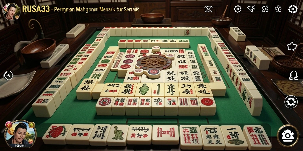Screenshot gameplay RUSA33 yang menunjukkan keseruan permainan Mahjong.